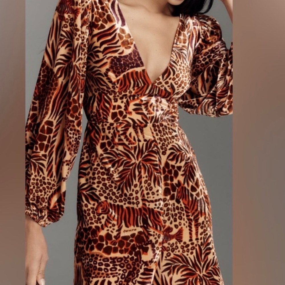 Farm Rio x Anthropologie Long-Sleeve
Leopard Print Romper - NWT